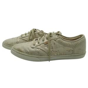 Vans Off The Wall Womens Sneakers‎ Beige Palm Tree Print Skate Shoes Sz 9